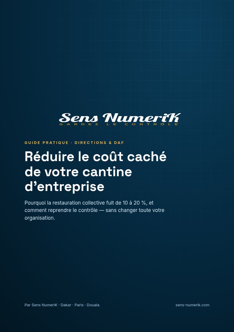 Guide PDF — coût caché de la cantine