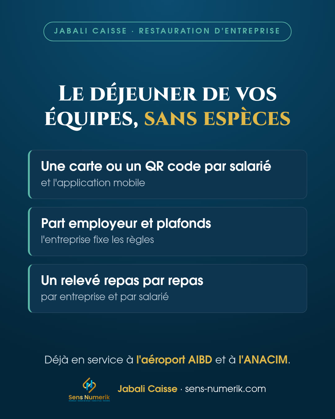 Jabali Caisse - restauration d'entreprise